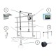 Complete ultrasonic bed level measuring point