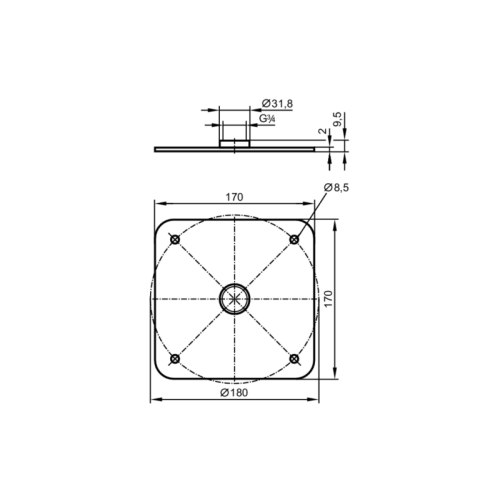 Соединительная пластина для датчиков уровня E43380