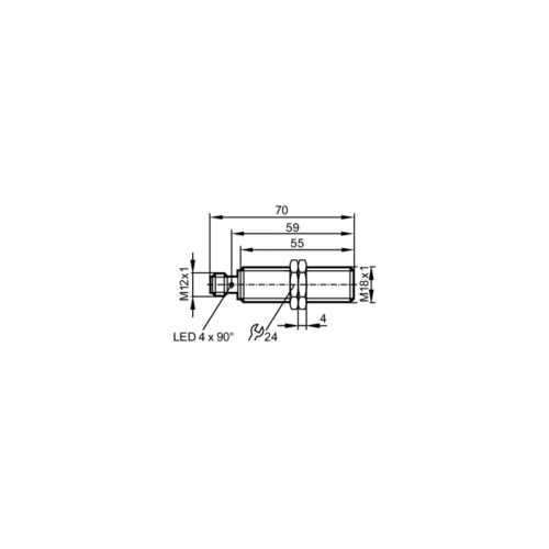 Индуктивный датчик в цельнометаллическом корпусе IGC250 IGC250