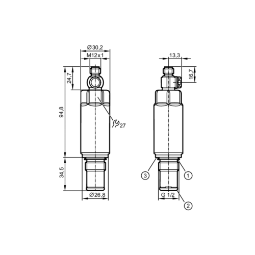 Электронный датчик давления PM1514