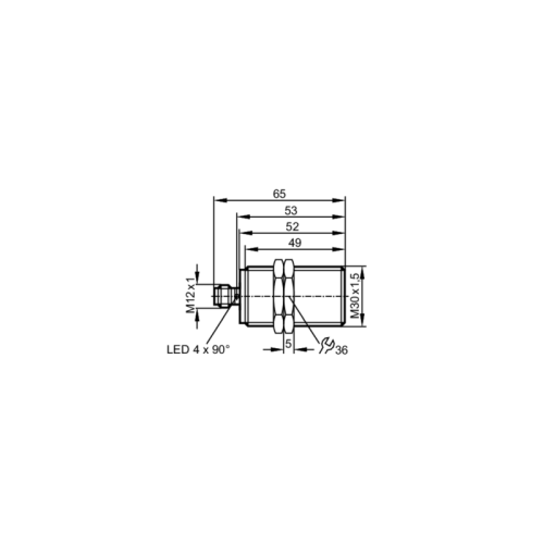 Индуктивный датчик в цельнометаллическом корпусе IIT244