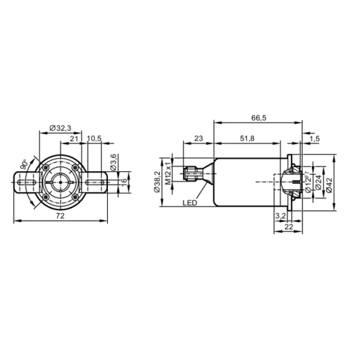 Абсолютный многооборотный энкодер с полым валом RMA310