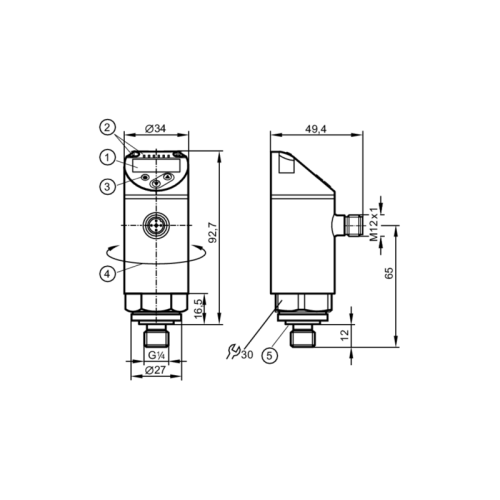 Датчик давления с дисплеем PN2593