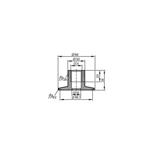 Присоединительный адаптер Tri-Clamp E33402