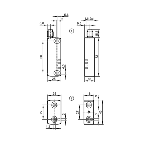 RFID-кодированный датчик безопасности MN708S MN708S