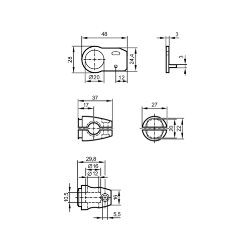 Монтажный набор для фотоэлектрических датчиков E21297