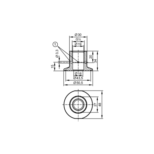 Присоединительный адаптер Tri-Clamp E43311