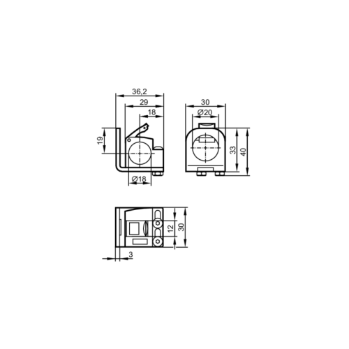 Крепежный уголок с монтажным адаптером E21145