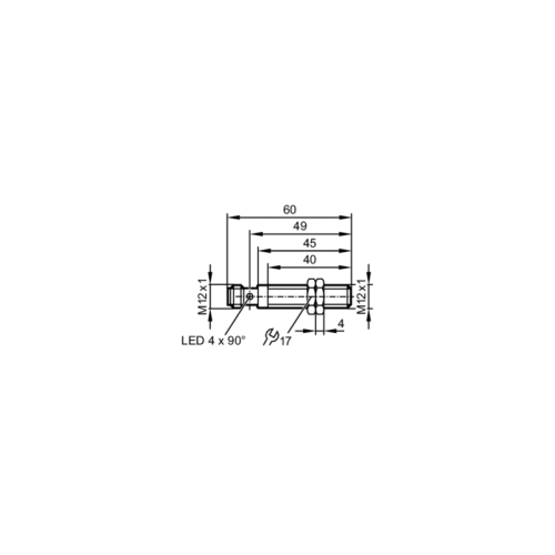 Индуктивный датчик в цельнометаллическом корпусе IF503A IF503A