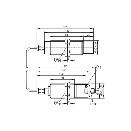 Емкостный датчик для высокой температуры KN5129 KN5129