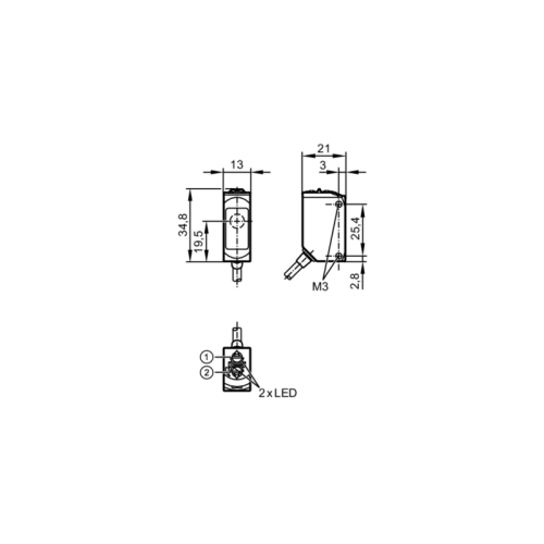 Однолучевой световой барьер - приёмник O6E305