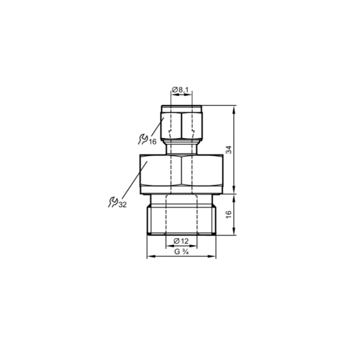 Резьбовое соединение с врезным кольцом E40260