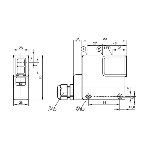 Рефлекторный датчик OS5016