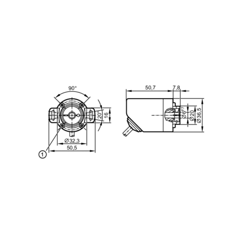 Инкрементальный энкодер с полым валом RA3501 RA3501