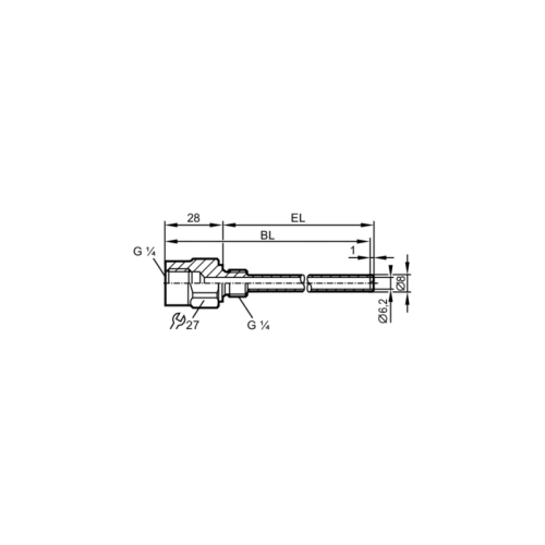 Защитная гильза с резьбой для датчиков температуры E37710