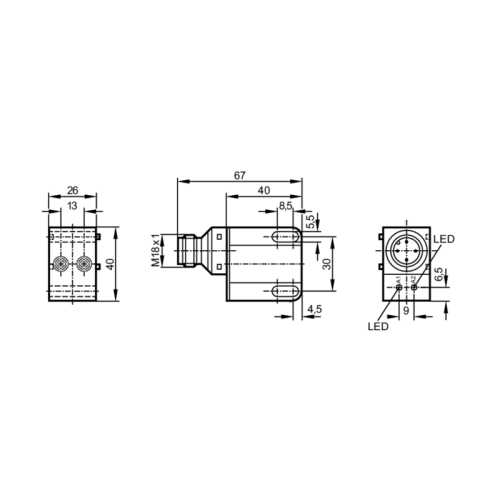 Сдвоенный индуктивный датчик для вентильных приводов IN0108