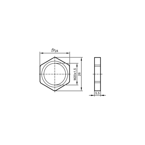 Шестиугольная гайка AC3017