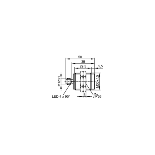 Индуктивный датчик в цельнометаллическом корпусе IIT245