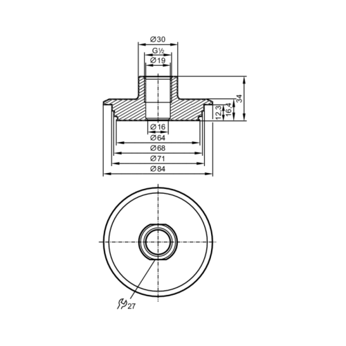 Присоединительный фитинг Varivent E43307