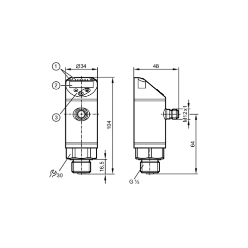 Оценочная электроника с дисплеем для датчиков температуры PT100/PT1000 TR2439