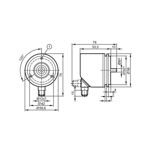 Абсолютный многооборотный энкодер со сплошным валом RMU300 RMU300