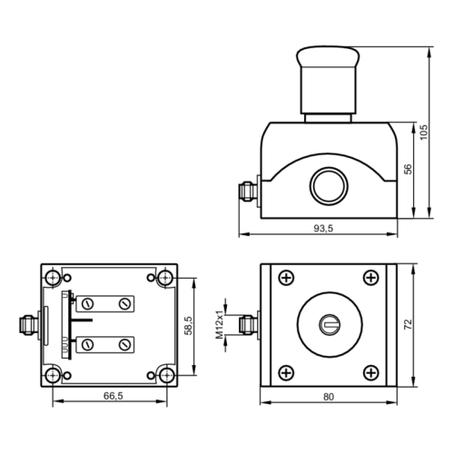 кнопка аварийной остановки E-STOP со встроенным соединением AS-i AC011S AC011S