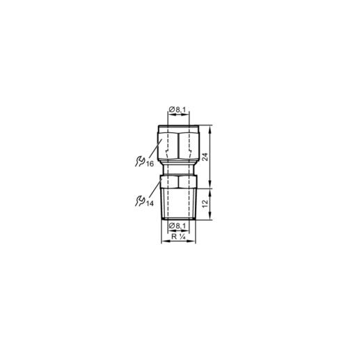 Резьбовое соединение с врезным кольцом E40264