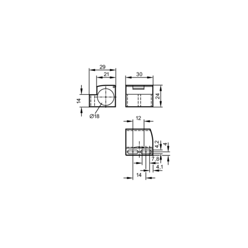 Монтажный зажим для датчиков позиционирования E11048