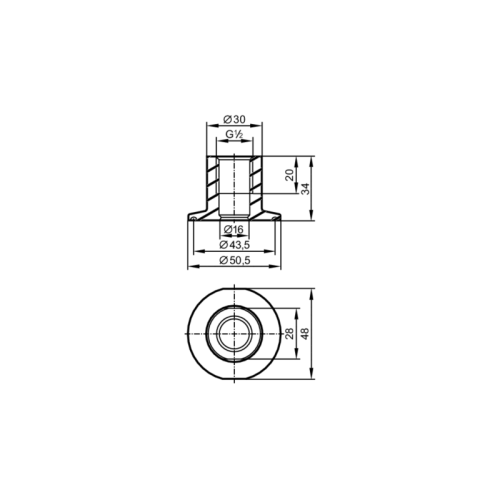 Присоединительный адаптер Tri-Clamp E33401