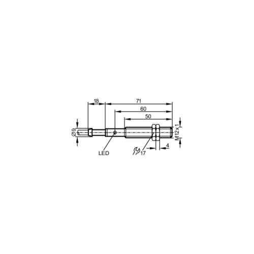 Индуктивный датчик в цельнометаллическом корпусе IF6042 IF6042