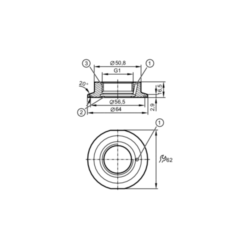 Присоединительный адаптер Tri-Clamp E33209