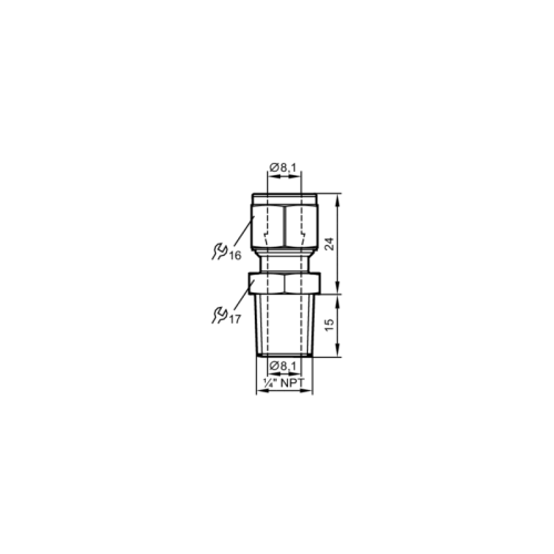 Резьбовое соединение с врезным кольцом E40262