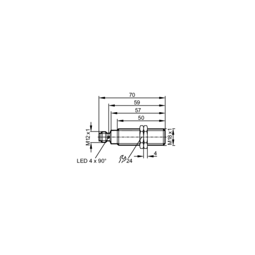 Индуктивный датчик в цельнометаллическом корпусе IGC249 IGC249