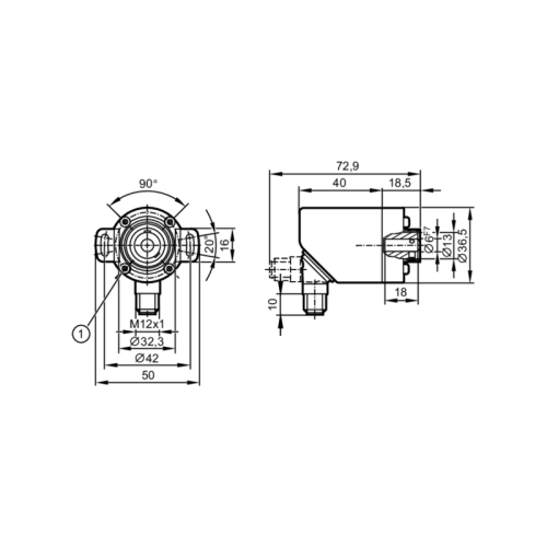 Инкрементальный энкодер с полым валом RA3104 RA3104