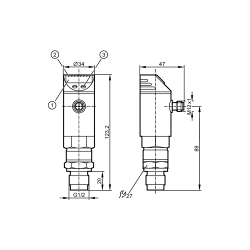 Датчик давления с дисплеем PY2033