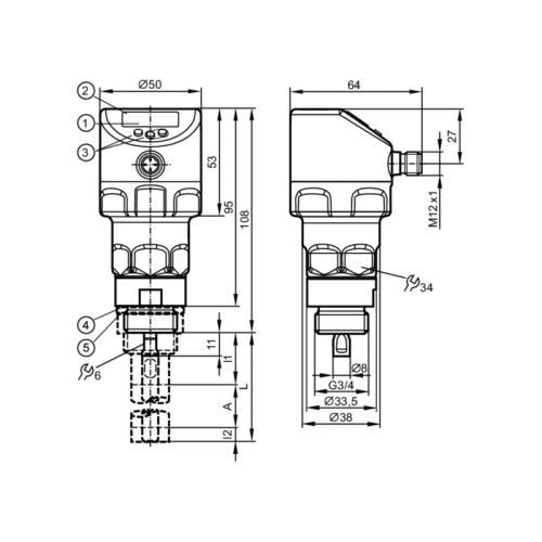 Датчик уровня (управляемый микроволновой радар) LR2050