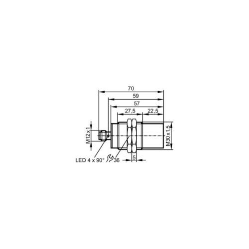 Индуктивный датчик в цельнометаллическом корпусе IIT231