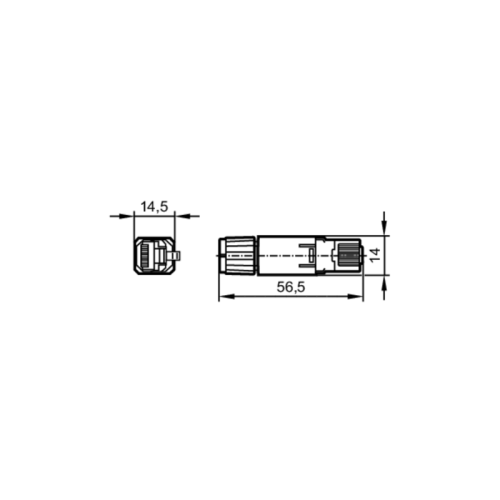 Разъем Ethernet RJ45 E12514