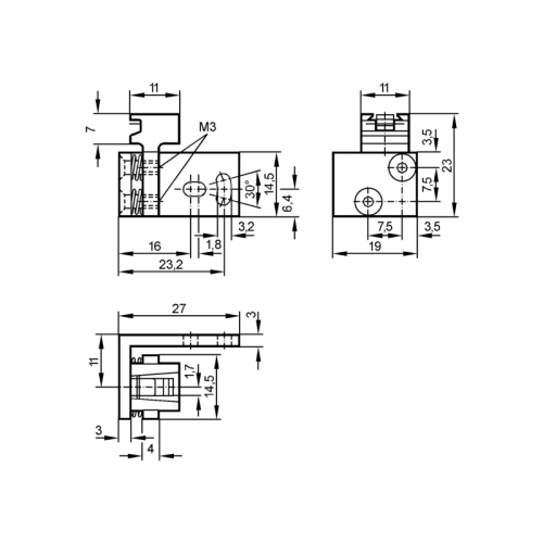 Крепеж для монтажа и тонкой юстировки лазерных датчиков E20976