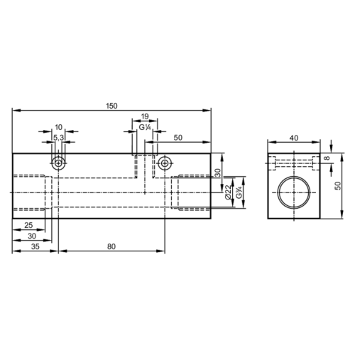 Присоединительный фитинг для небольшого расхода E40163