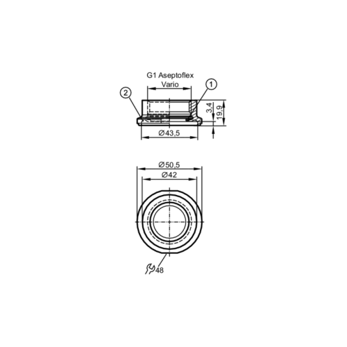 адаптер Clamp DIN 11864 E33243