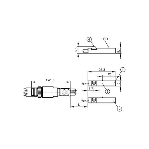 Датчик для цилиндров с Т-образным пазом MK5208 MK5208