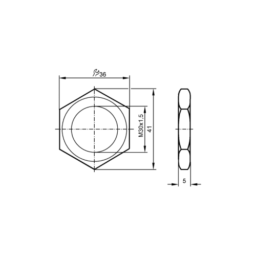 Шестиугольная гайка E10031