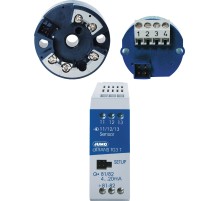 Преобразователь температуры для монтажа на головке / DIN-рейке JUMO dTRANS T03