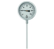 Механические термометры для локального измерения температурыБиметаллический механический термометр для промышленных нужд, класс 1.5, аналогичный EN 13190