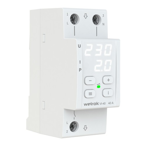 Реле напряжения с контролем тока Welrok VI-40
