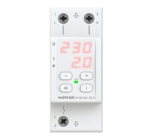 Реле напряжения с контролем тока Welrok VI-63 red