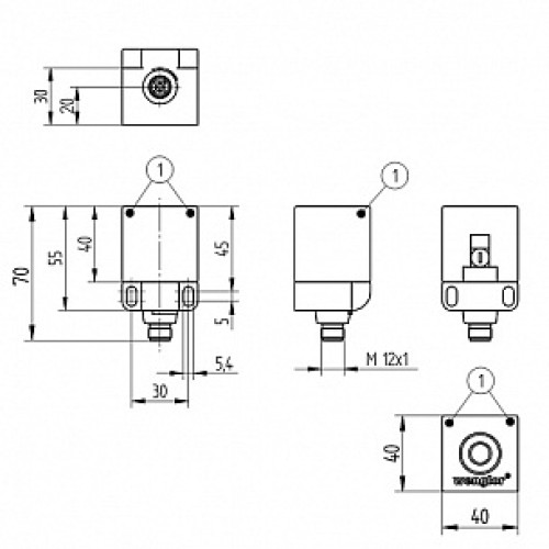 Индуктивный датчик Wenglor ISQ150BK00A3