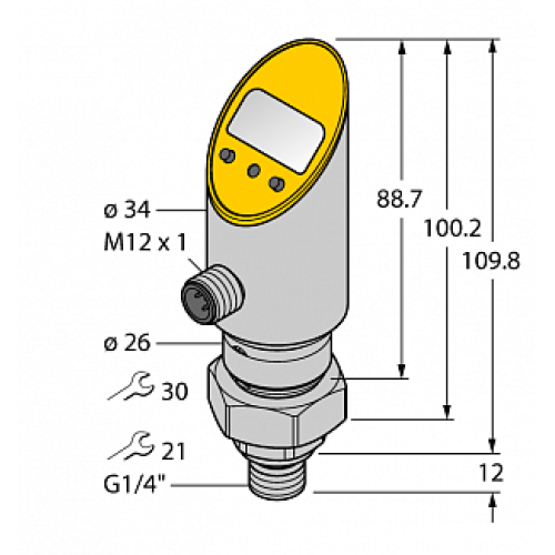 Датчик давления TURCK PS010A-504-LI2UPN8X-H1141