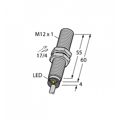 Индуктивный датчик TURCK BI4-EM12E-AP45XLD